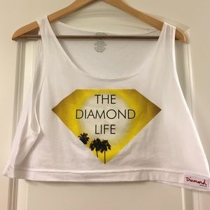 Diamon supply co crop tank top